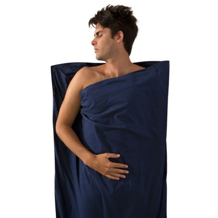 Saco sábana algodón traveller largo rect. azul mar