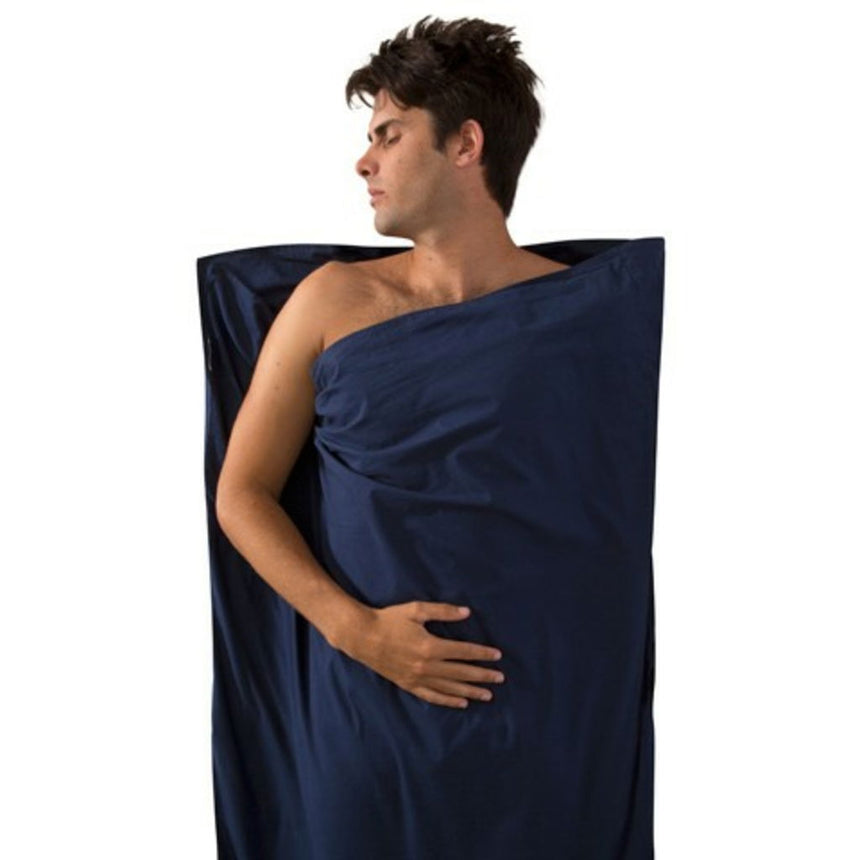 Saco sábana algodón trav. est. rect. azul marino