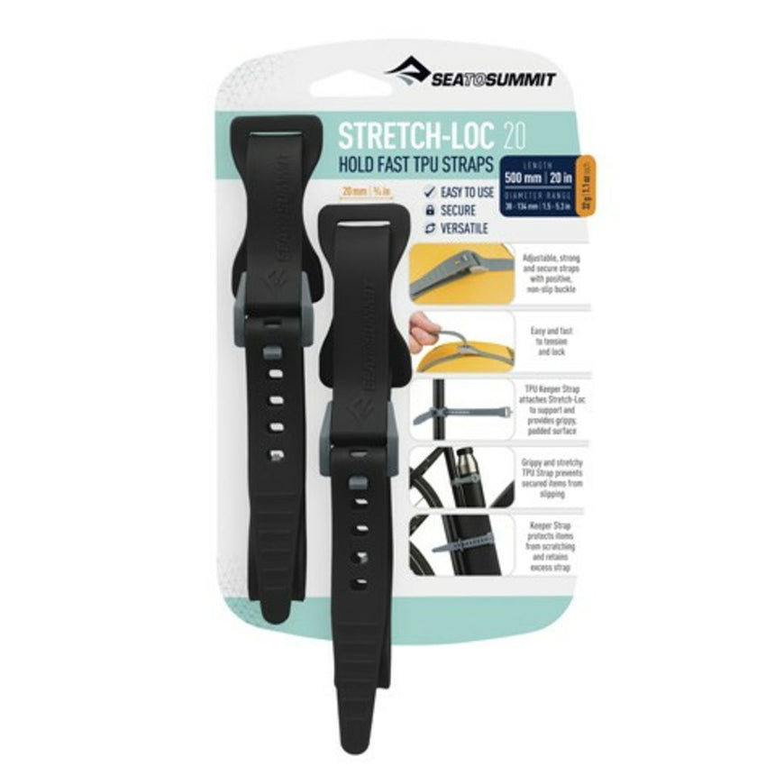 Correa STRETCH-LOC 20 -20x500mm negra 2uds ATD2079-04050118