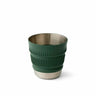 TAZA PLEGABLE DE ACERO INOXIDABLE DETOUR M VERDE