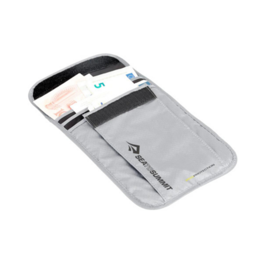 Portadocumentos de cuello RFID gris