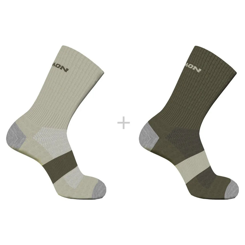 EVASION CREW SOCKS 2-PACK OLIVE NIGHT ALFALFA