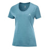 AGILE SS TEE W MALLARD BL/HEATHER/STORM