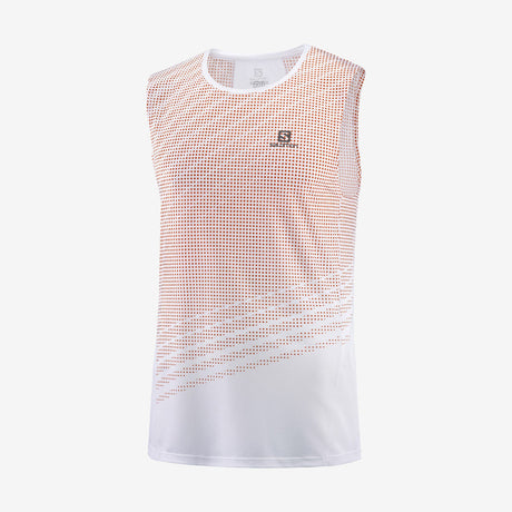 SENSE AERO TRAIL TANK M WHITE/FIERY RED