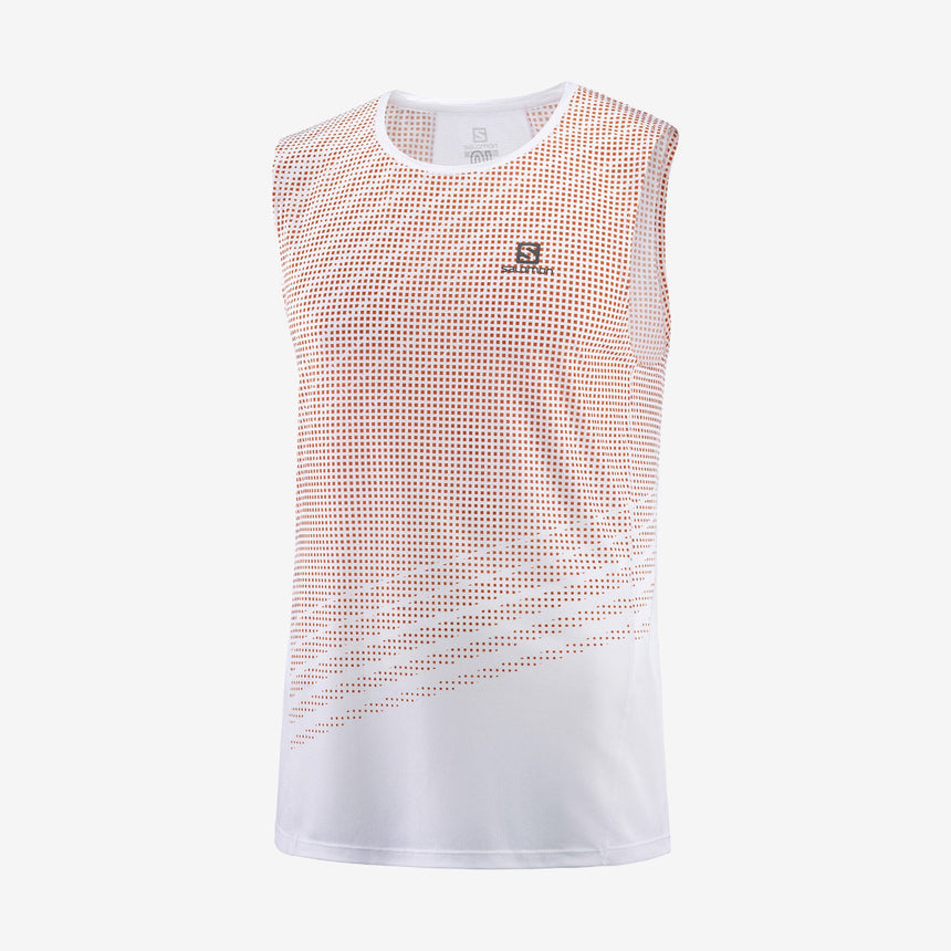 SENSE AERO TRAIL TANK M WHITE/FIERY RED